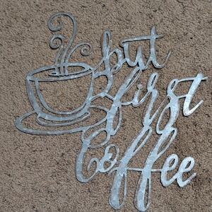 15 By 13 Inch Metal Coffee Sign